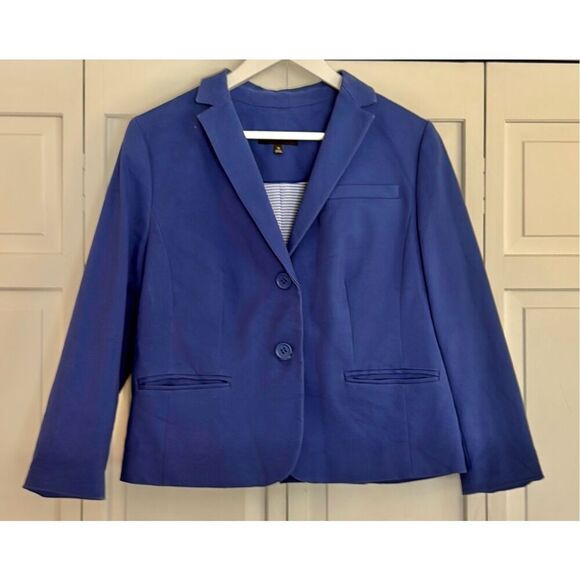 Talbots periwinkle purple two button blazer size 12 - Picture 2 of 8